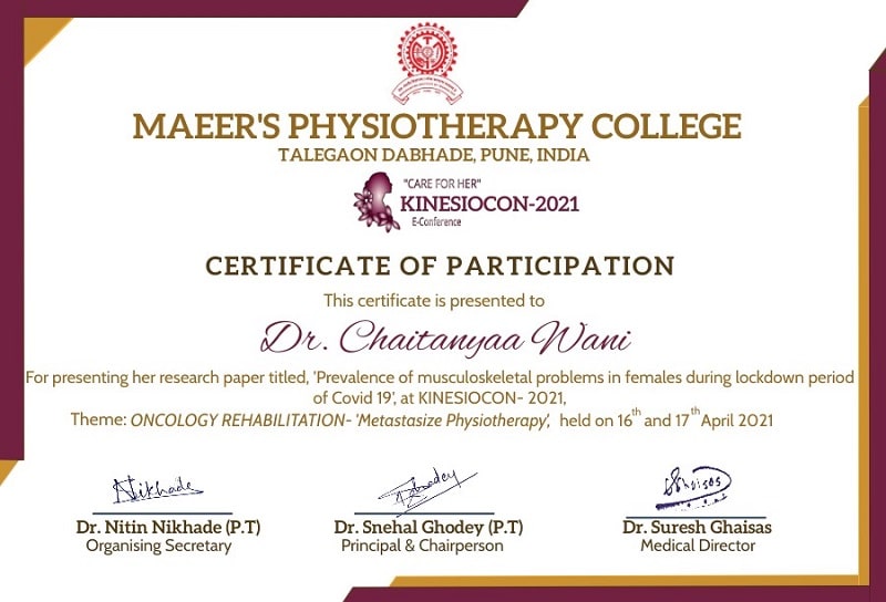 Scientific Presentation Certificate