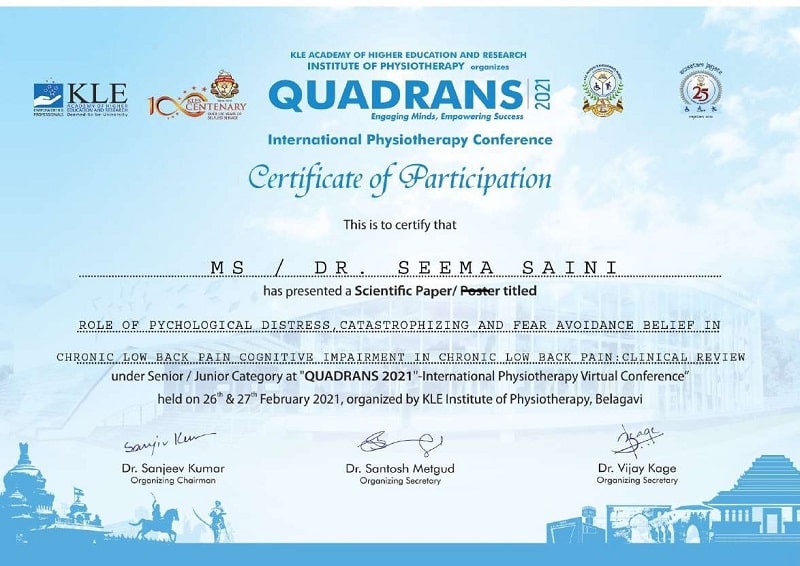 Scientific Presentation Certificate